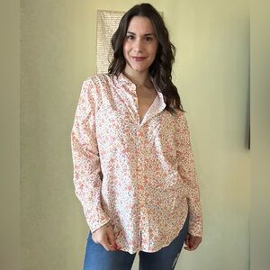 L.L Bean Floral Button Down
